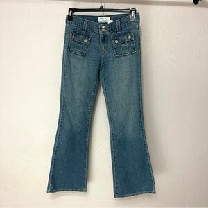 Old Navy Blue Flare Wide Leg Jeans